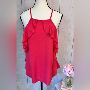 NWT Express Women’s Ruffle Halter Tank Top Size S P